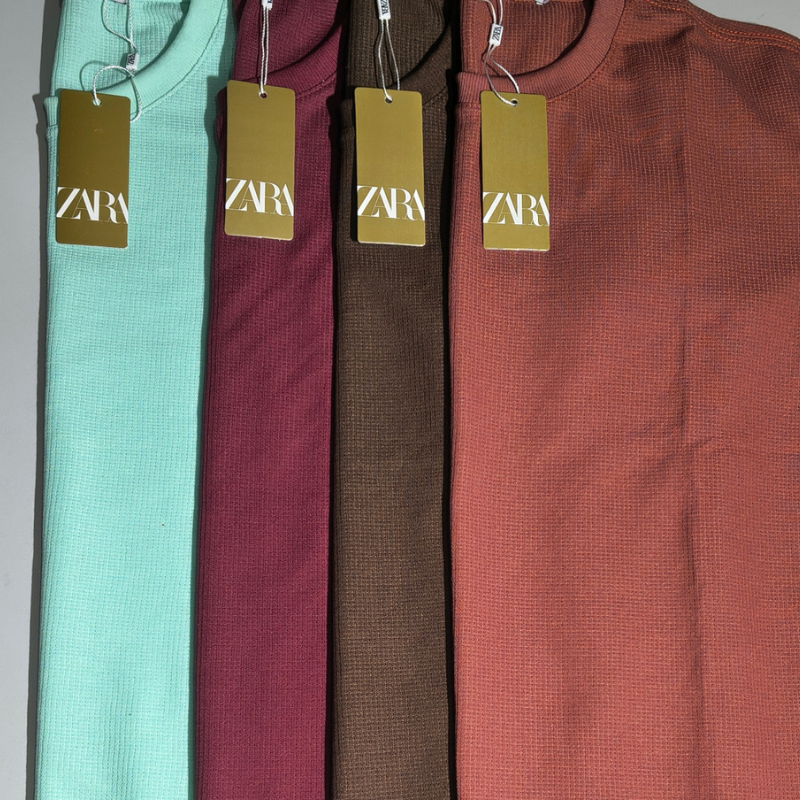 CAMISETA ZARA TEXTURIZADA WAFFLE LEVE - Imagem 17