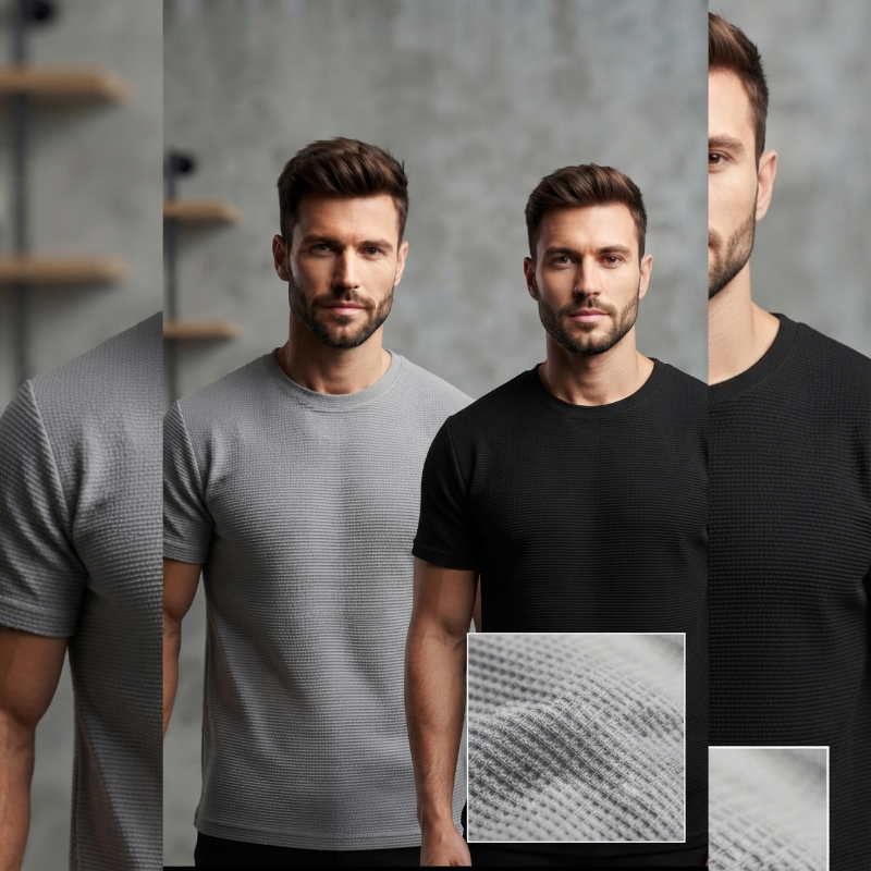 CAMISETA ZARA TEXTURIZADA WAFFLE LEVE - Imagem 2