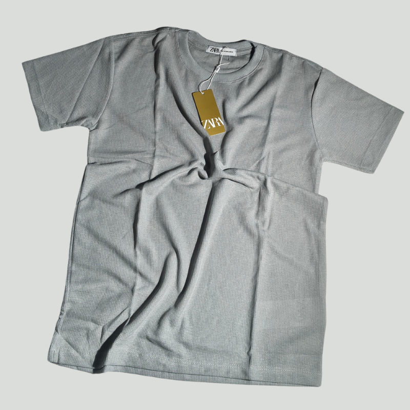 CAMISETA ZARA TEXTURIZADA WAFFLE LEVE - Imagem 6