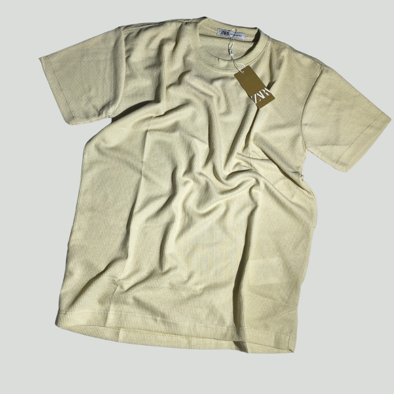 CAMISETA ZARA TEXTURIZADA WAFFLE LEVE - Imagem 8
