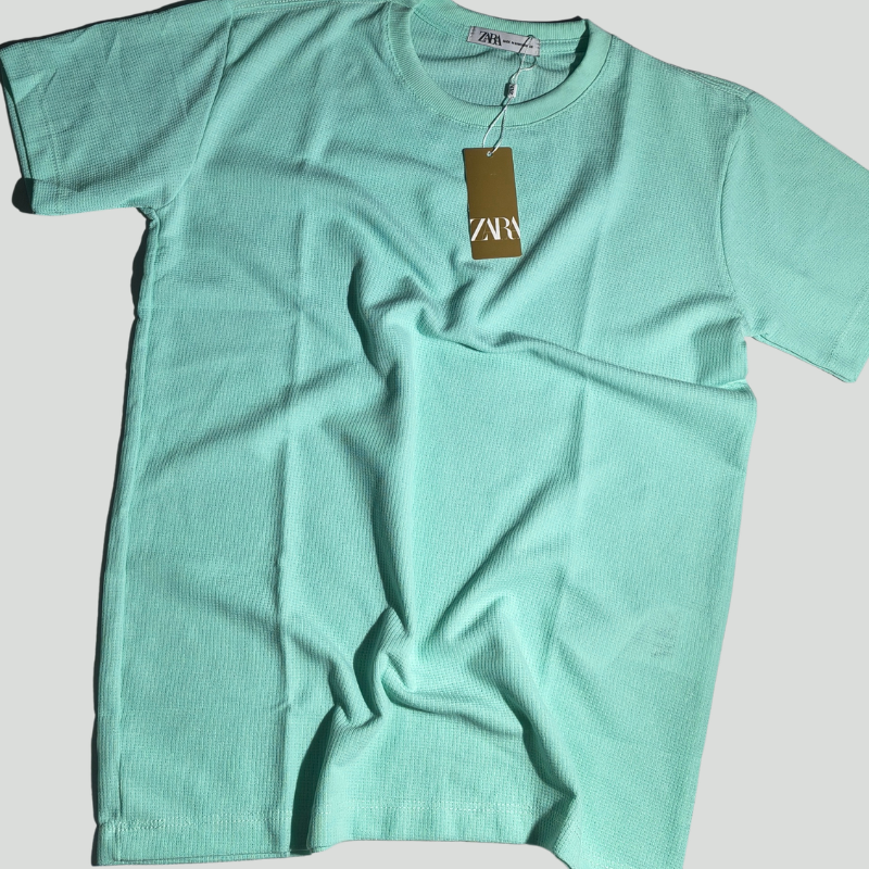 CAMISETA ZARA TEXTURIZADA WAFFLE LEVE - Imagem 11