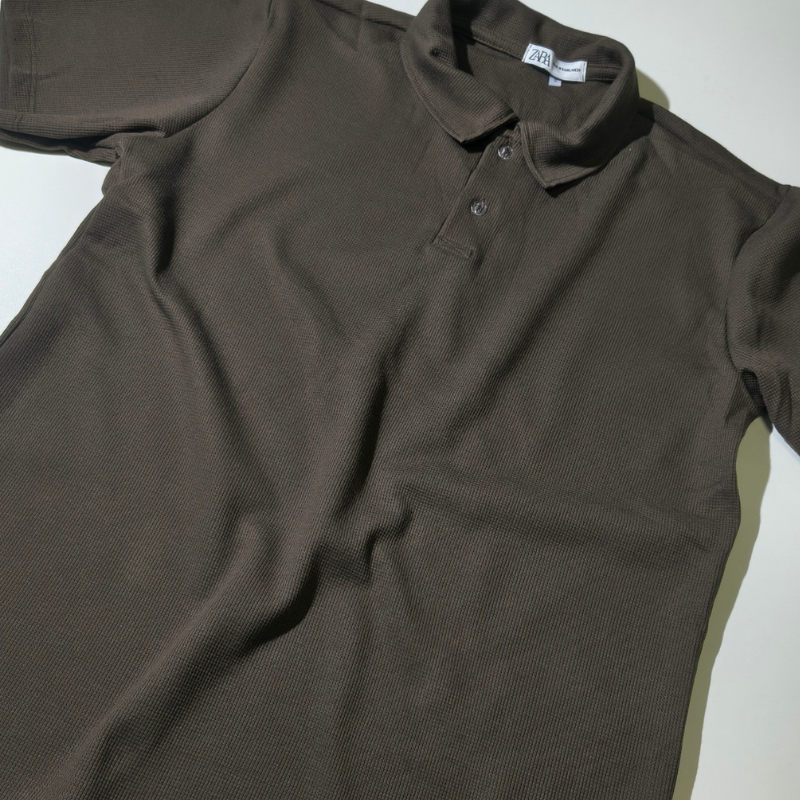 CAMISA POLO ZARA TEXTURIZADA WAFFLE COM ELASTANO - Imagem 16