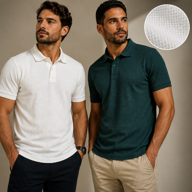 CAMISA POLO ZARA TEXTURIZADA WAFFLE COM ELASTANO - Imagem 2