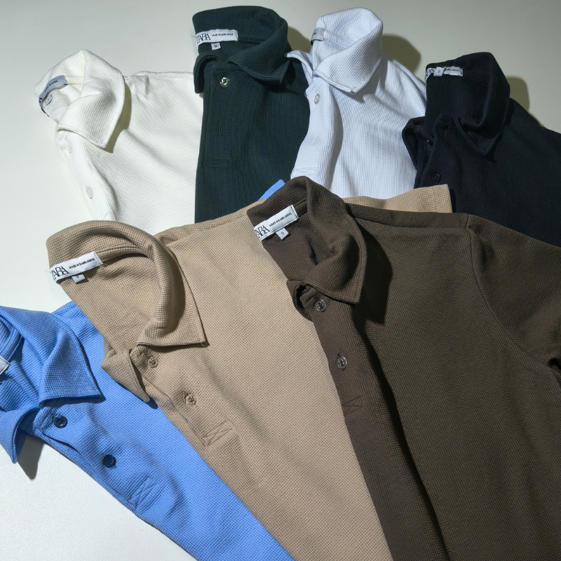 CAMISA POLO ZARA TEXTURIZADA WAFFLE COM ELASTANO - Imagem 20