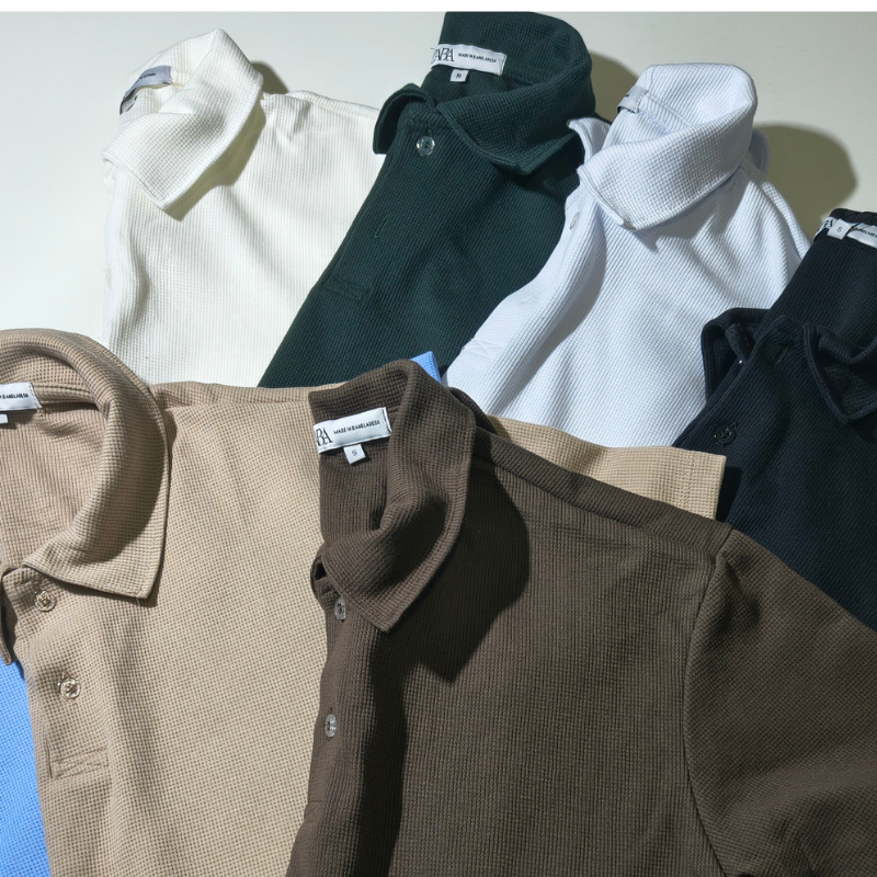 CAMISA POLO ZARA TEXTURIZADA WAFFLE COM ELASTANO - Imagem 21